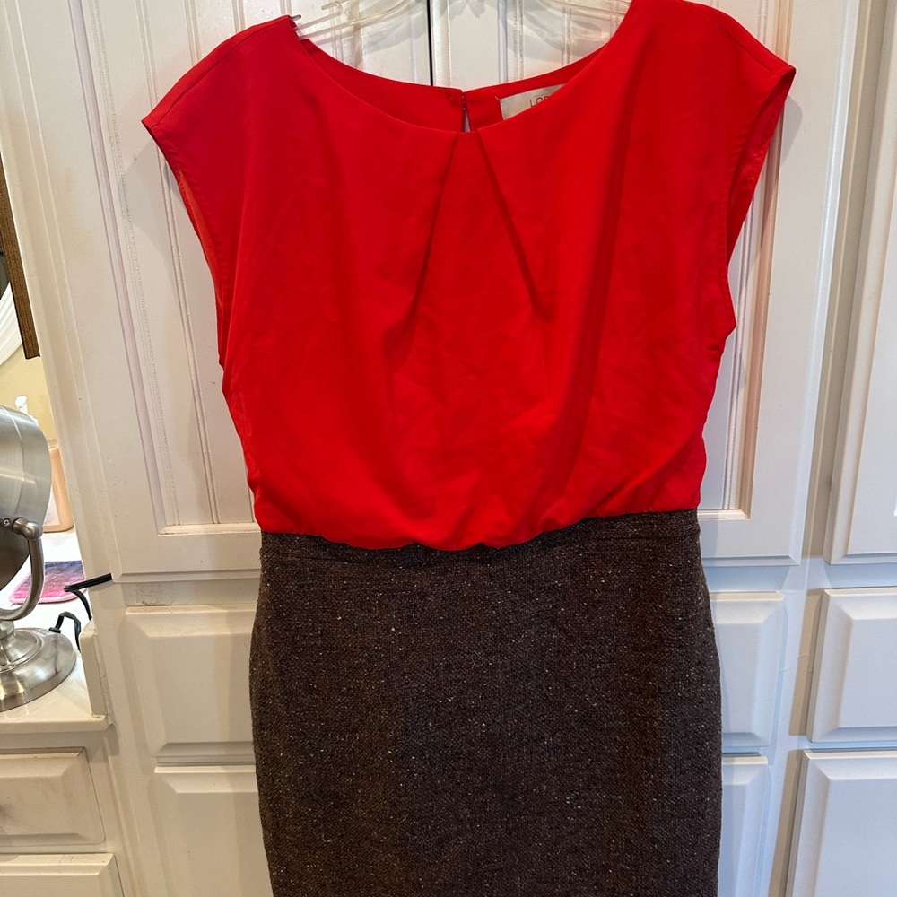 Elegant orange and brown Women's Dress
